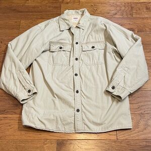 Levi’s Sherpa Lined Button Shirt Men’s Large Tan